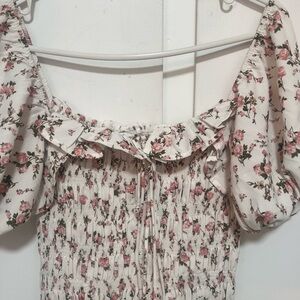 Floral Ruffle Mini Dress